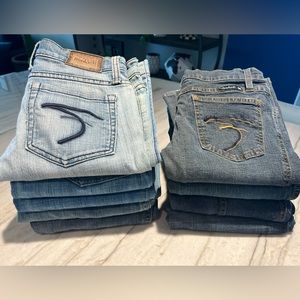 Selling 9 Frankie B Jeans. All Size 2. All Bell bottom.
